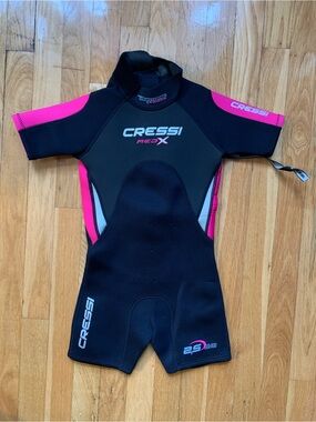 Cressi Kids' Shorty Wetsuit - Black & Pink